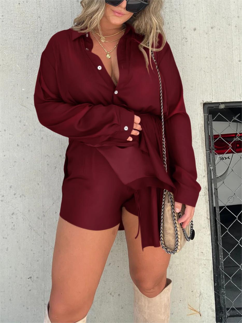 2023 NEW SATIN COVERED NIGHTS 2-PIECE TUNIC SET✨