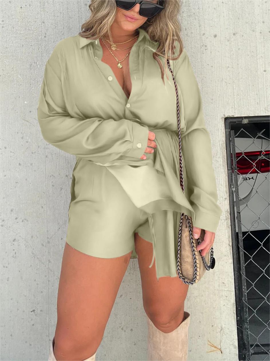 2023 NEW SATIN COVERED NIGHTS 2-PIECE TUNIC SET✨