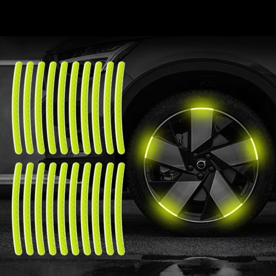 20PCS Car Wheel Reflective Decorative Strip