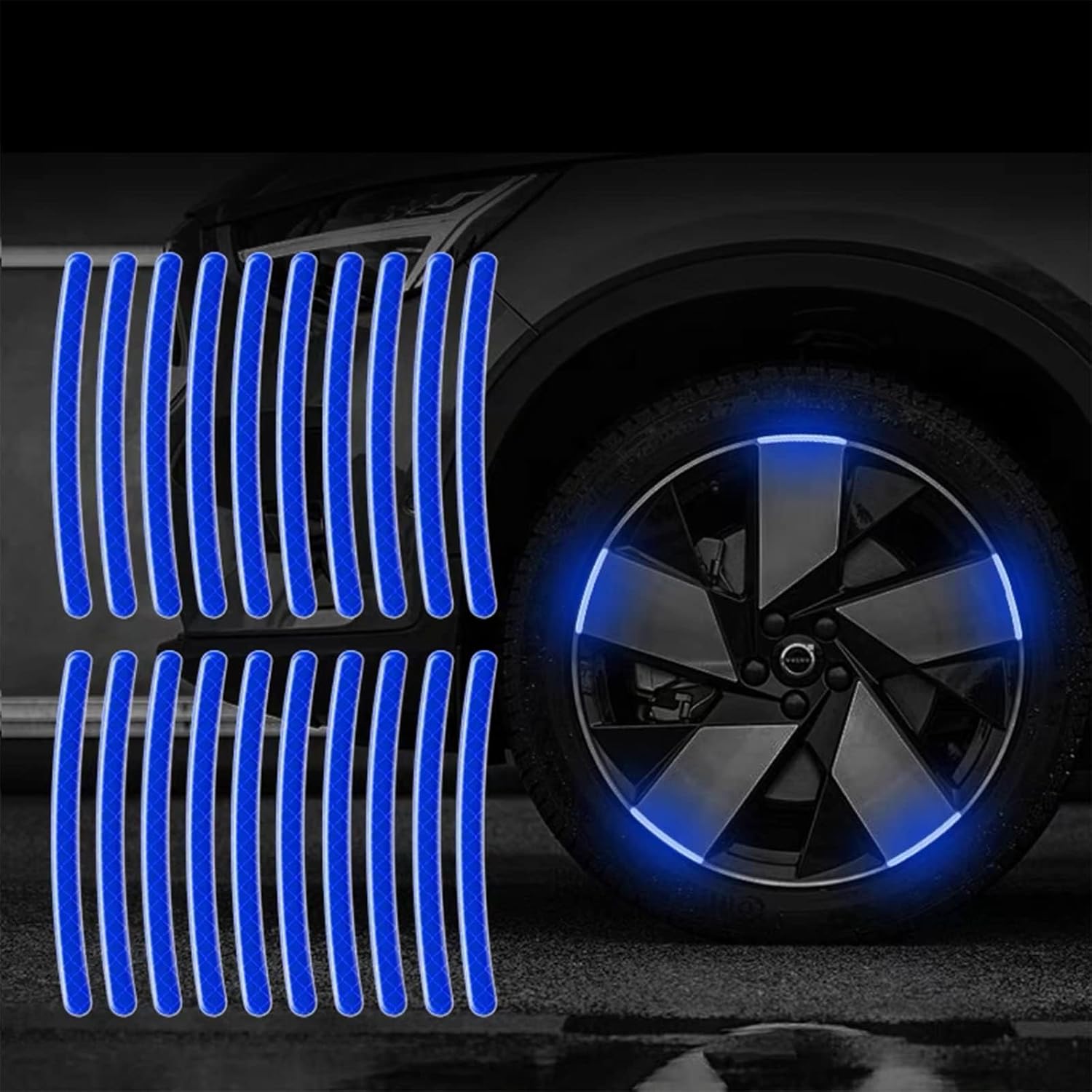 20PCS Car Wheel Reflective Decorative Strip