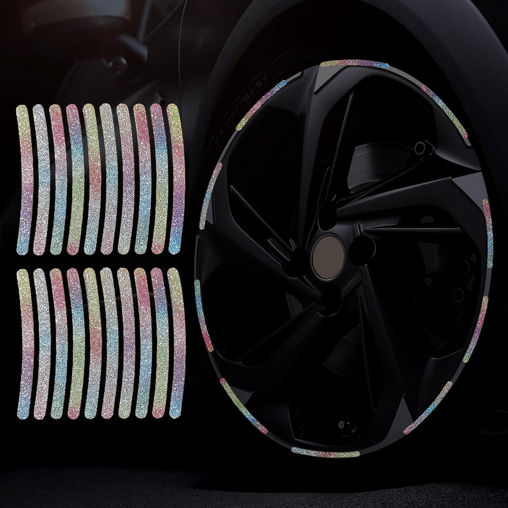 20PCS Car Wheel Reflective Decorative Strip