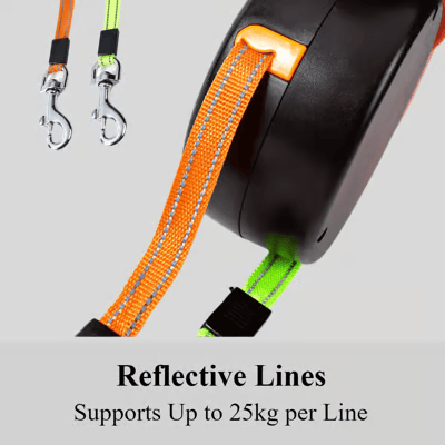 🔥Dual Retractable Dog Leash