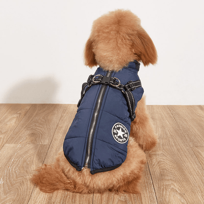 🎅Waterproof Winter Dog Jacket with Built-in Harness