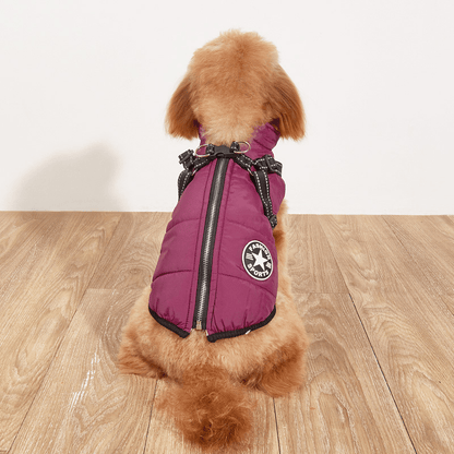 🎅Waterproof Winter Dog Jacket with Built-in Harness