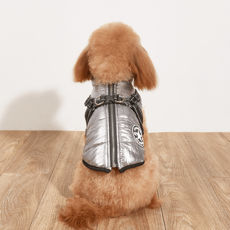 🎅Waterproof Winter Dog Jacket with Built-in Harness